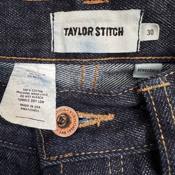 Taylor Stitch Men's Democratic Jean Raw Denim 30x35 EUC - Picture 8 of 11